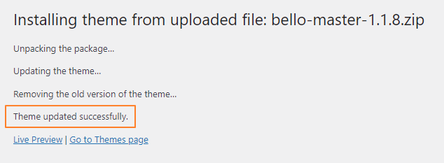 Update Theme Bello - Manual 6
