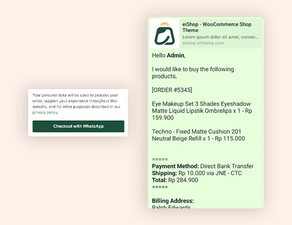 Cara Menggunakan Fitur “Checkout with WhatsApp” di theme eiShop