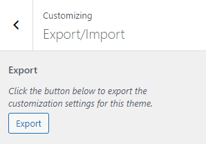 Customizer Export