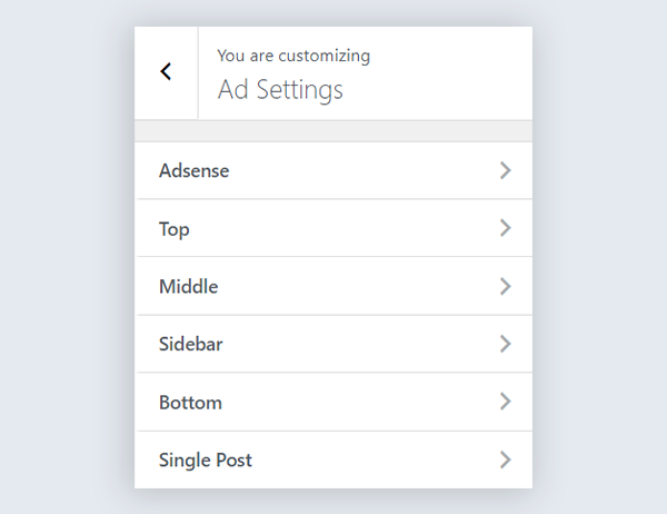 Ad Settings