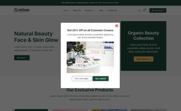 Popup eiShop