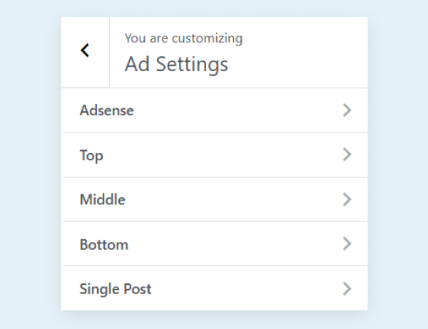 Ad Settings