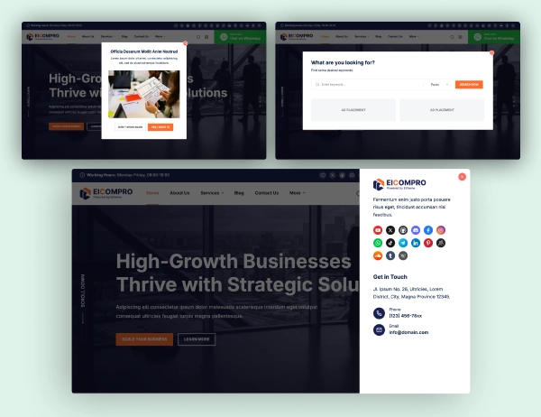 Built-in Popups