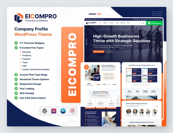 Elegant Company Profile WordPress Theme