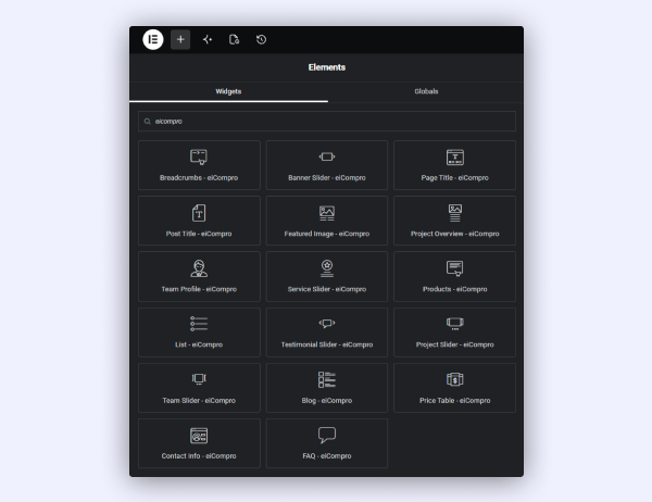 eiCompro Widget for Elementor